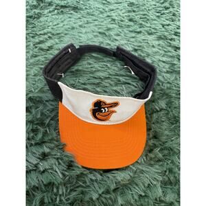 Vtg Baltimore Orioles MLB Baseball Visor Hat Cap Adjustable Orange White Black